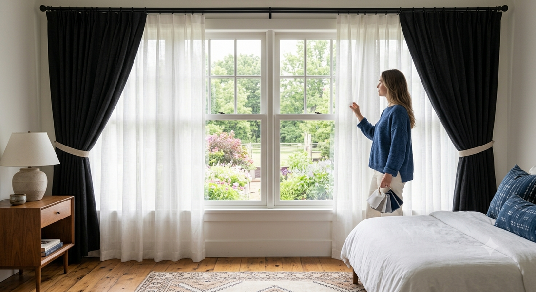 Layering Sheer and Blackout Curtains for Better Light Control