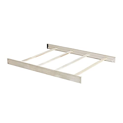 Full-Size Conversion Kit Bed Rails for Evolur Cribs - Solid Wood Crib Convertible Kit to Kids Bed - Transitional Style Rails & Easy-to-Install Child Essentials for Safety (Brushed White)