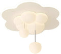 Modern Cloud LED Ceiling Light for Kids Room Nursery Bedroom, Dimmable 3 Color Changing Flush Mount Decorative Lamp, White PE Material Lighting Fixture, 50cm Diameter