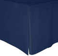 Cottington Lane Crib Bed Skirt Pleated Crib Skirt Dust Ruffle, 100% Natural Cotton, Nursery Crib Toddler Bedding Skirts for Baby Boys or Girls, 14" Soft Crib Dust Ruffle Drop Crib Skirt-Navy Blue