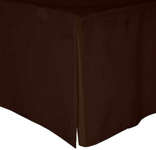 Cottington Lane Crib Bed Skirt Pleated Crib Skirt Dust Ruffle, 100% Natural Cotton, Nursery Crib Toddler Bedding Skirts for Baby Boys or Girls, 14" Soft Crib Dust Ruffle Drop Crib Skirt-Chocolate