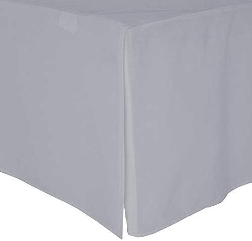 Cottington Lane Crib Bed Skirt Pleated Crib Skirt Dust Ruffle, 100% Natural Cotton, Nursery Crib Toddler Bedding Skirts for Baby Boys or Girls, 14" Soft Crib Dust Ruffle Drop Crib Skirt-Light Grey
