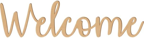 2 Inch Tall Custom Word Scroll Script Cursive Font Affection, Choose Wood Material for Names, Unfinished Initials Craft, Kid's Room Sign, Wall Plaque (2")