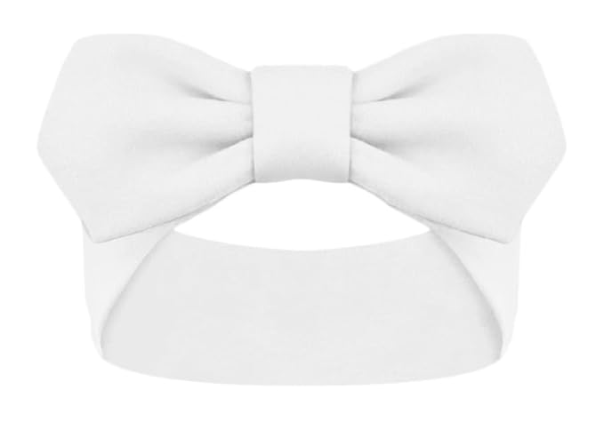 Creative Knitwear Pittsburg State Gorillas Infant Girls White Solid Hair Knot Headband Embroidered Logo - Size Newborn - 4T