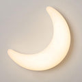 Dimmable LED Moon Wall Lamp, Modern White Crescent Sconce Light Fixture, Nordic Style Ambient Lighting for Bedroom Kids Room Living Room Nursery Wall Decor Night Light(38CM)
