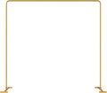 LANGXUN Heavy Duty Metal Square Backdrop Stand Arch for Wedding Birthday Graduation Decorations, Ceremony Reception, Event Party Supplies, Baby Shower Photo Booth Background Supplies (Gold)