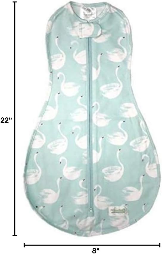 Woombie The Original Baby Swaddle Blanket, Swan, 5-13 lbs
