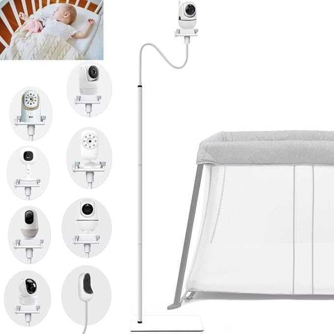 Baby Monitor Floor Stand Holder Mount Compactible for Nanit Pro & Flex Stand,Infant Optics DXR-8 Pro,VTech VM901/VM819/RM7764,Momcozy,HelloBaby,eufy E110,nooie IPC100,Motorola VM75/VM50G/VM44