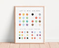OZCONO Colors Mixing Learning Poster, Bright Hue Chart Kids, Study Wall Decor Art, Homeschool Education Guide (Unframed) (11x14)