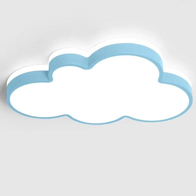 Cloud Shape LED Ceiling Light Fixture,19 Inch Modern Recessed Ceiling Lights,Dimmable Light,Blue 22W 3000K-6000K Close to Ceiling Lighting Flush Mount Living Room Bedroom