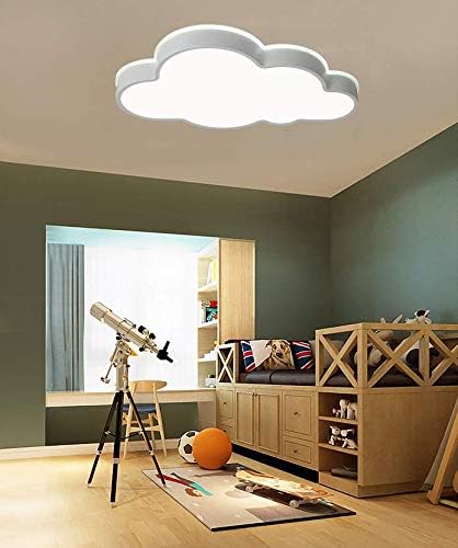 LAKIQ Modern Creative Acrylic LED Lights Cloud Shape Children Room Ceiling Light Flush Mount Ceiling Chandelier Lighting Fixture for Kids Bedroom Kindergarten Living Room(21.5'',White Light)