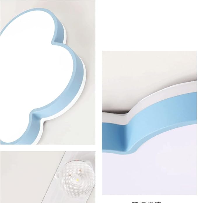 Cute Cloud LED Ceiling Light Fixture, Blue & White Flush Mount Lamp, Modern Eye-Caring Lighting for Kids’ Bedroom, Nursery, Baby Room, Playroom Decor(Blue,68cm)