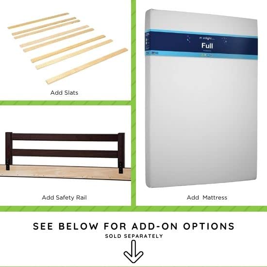 Full-Size Conversion Kit Bed Rails for Kingsley & Centennial Convertible Cribs - Solid Wood - Toddler and Adult Bed Rail for Full-Size Beds - Essential Nursery & Baby Furniture (Driftwood - Venetian)