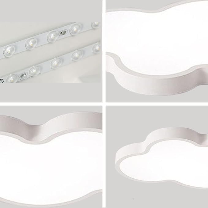 LED Ceiling Light Fixture,Modern 23 Inch Cloud Shape Recessed Ceiling Lights,Dimmable Light,White 36W Close to Ceiling Lighting Flush Mount Living Room Bedroom,3000K-6000K
