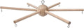 Baby Mobile Kit Frame for Crib Wooden Wind Chime Equipment Hanger Six Legs Creative Bell Accessories Decorative for Bedroom