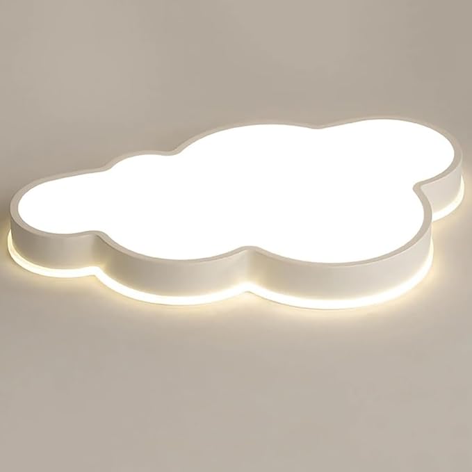 Cloud Shape LED Ceiling Light Fixture,27 Inch Modern Recessed Ceiling Lights, Dimmable Light,White 42W Close to Ceiling Lighting Flush Mount Living Room Bedroom,3000K-6000K