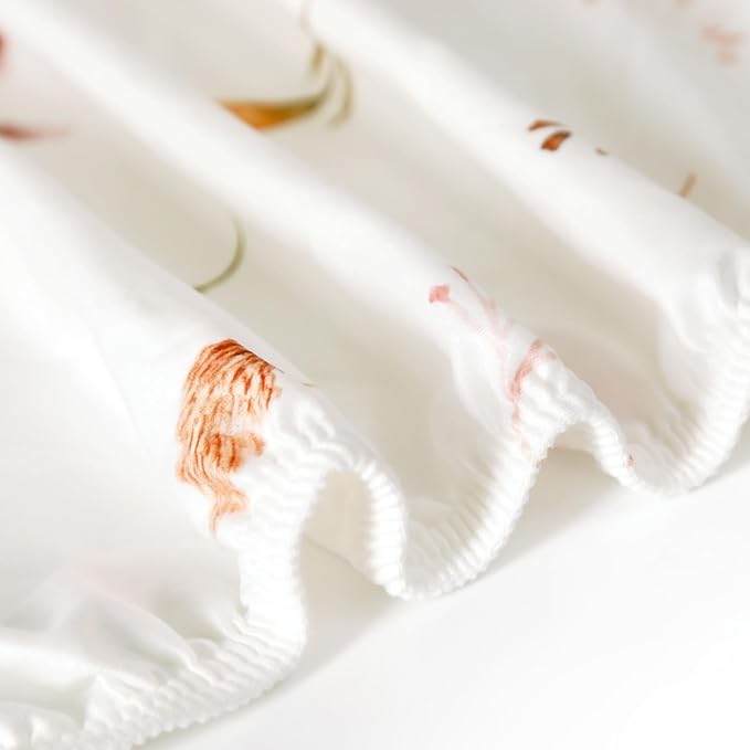 Pack n Play Sheets Fitted 3 Pack, Stretchy Ultra Soft Jersey Knit Pack and Play Sheets, Universal Fitted Portable/Mini Crib Mattresses Snug and Safe, Pretty Watercolor Rose Flora for Baby Girls