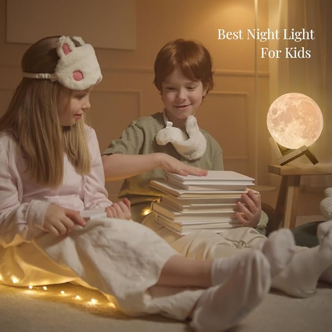 Moon Lamp, Moon Light, Moon Decorations, Cool Lamp, Moon Lamps for Adults, Decor for Boys, Thanksgiving, Christmas, 7.1 Inch, 16 Color Led