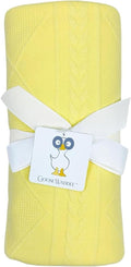 GooseWaddle Polyester Knit Baby Blanket, Yellow, 30x40, All Seasons (Yellow)