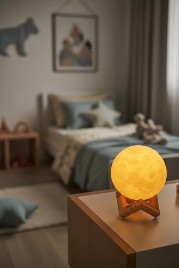 Moon Lamp, Moon Light, Moon Decorations, Cool Lamp, Moon Lamps for Adults, Decor for Boys, Thanksgiving, Christmas, 5.9 Inch, 16 Color Led