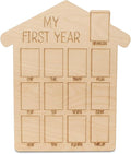 My First Year Photo Frame 14-inch, Pack of 3 Baby Picture Frame for Baby Keepsake, Nursery Decor, and Birthday Party, by Woodpeckers