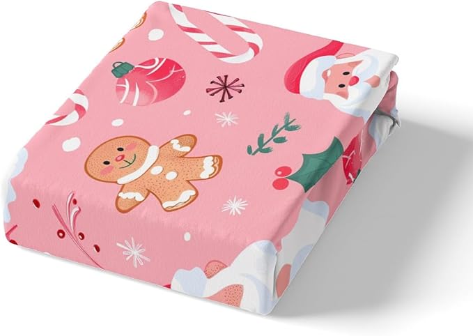 Feelyou Merry Christmas Bedding Set Christmas Duvet Cover for Kids Boys Girls Cookies Candy Comforter Cover Christmas Tree Bedspread Cover Bedroom Collection 3Pcs Full Size,No Comforter