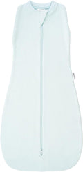 Tiny Twinkle Baby Sleep Sack 3-6 Months 1.0 TOG, Cotton & Elastane Wearable Blanket, Swaddle Transition Micro-Fleece, Machine Washable (Ice Blue)