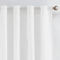 jinchan White Lined Linen Blend Curtain for Living Room 90 Inch Length 2 Panels Curtains for Sliding Glass Doors, 50 Inch Wide Farmhouse Drapes with Rod Pocket Back Tab(50W x 90L, White)