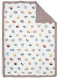 Little Unicorn Lofty Comforter Blanket | Super Soft & Breathable Muslin Fabric| Great for Play & Bedtime Blanket (Watercolor Critters)