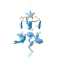 GOODMOM Ocean Nursery Mobile for Boys & Girls | Handmade Baby Crib Mobile with Seahorse, Jellyfish, and More | Sea Theme Crib Accessories|Easy Assembly Sturdy Structure (BlueWave)