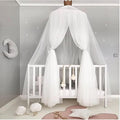 Princess Bed Canopy for Girls and Kids Hanging Mosquito Net for Baby Crib Nook Castle Game Tent Nursery Play Room Decor(White)