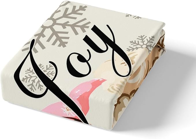 jejeloiu Pink Christmas Bedding Set for Kids Boys Girls Santa Claus Comforter Cover Set King Size New Year Decor Duvet Cover Bedroom Decor Xmas Bedspread Cover Bedding Collection 3Pcs