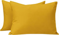 NTBAY Microfiber Toddler Pillowcases with Envelope Closure, 2 Pack 100% Brushed Microfiber Soft Travel Kids Nursery Pillow Cases, 14"x20" Fits Pillows Sized 12"x16" 13"x18" 14"x19", Ginger Yellow