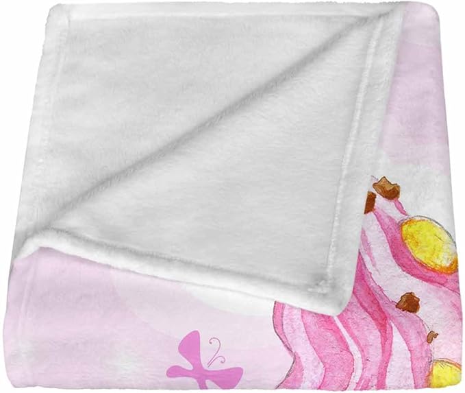 Ship Next Day, Custom Baby Blanket with Name for Girls Boys, Cute Unicorn Blankets, Personalized Name & Animals Blankets for Kids Teens, Christmas Birthday Gifts for Daughter Son Nephew Niece