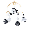 Montessori Baby Mobile – Handmade Black & White Fish Crib Mobile – Nursery Decor for Boys and Girls – Newborn Visual Development – Perfect Baby Shower Gift