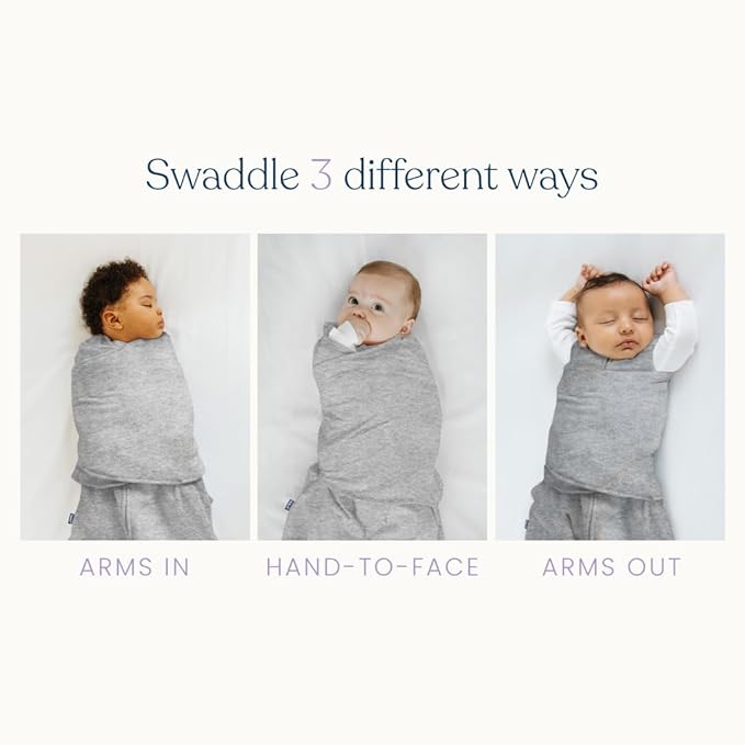 HALO 100% Cotton Sleepsack Swaddle, 3-Way Adjustable Wearable Blanket, TOG 1.5, Space, Newborn, 0-3 Months