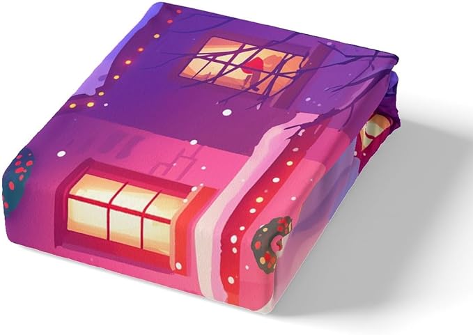 Feelyou Cute Christmas Comforter Cover Set Tree Bedding Full Size for Kids Boys Girls Bedroom Bed Decor Xmas Duvet Cover Merry Christmas Bedspread, No Comforter