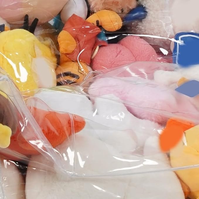 Stuffed Animal Storage Bean Bag Chair, Transparent Material and Hidden Zippers, Spacious Design for Stuffed Animals, Perfect for Home Organization and Cozy Seating in Various Spaces