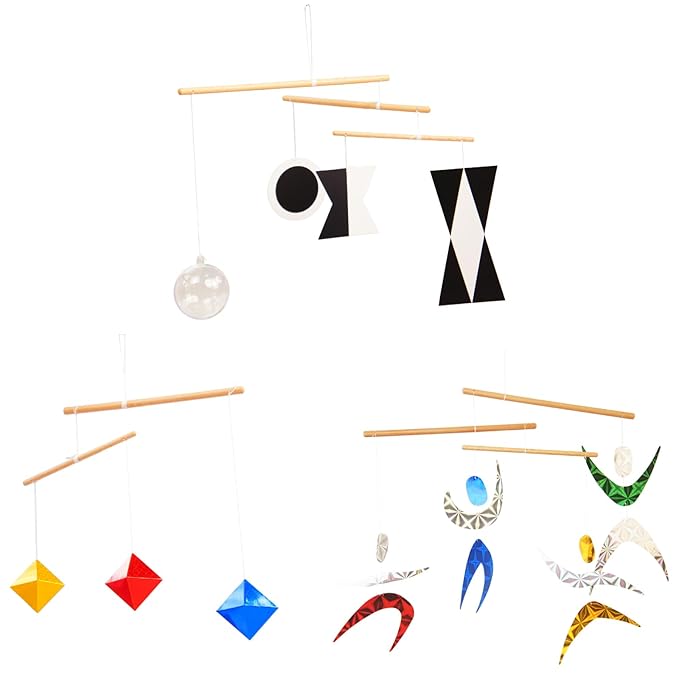 Montessori Mobile Set A - Munari (with Plastic Ball) & Octahedron & Color Dancers