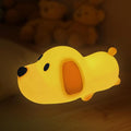 Cute Dog Night Light, Squishy Silicone Dog Lamp for Kids Dimmable Nursery Puppy Kawaii Lamps, Rechargeable Touch Control Night Light for Kids Adults Boys Girls, Used for Camping Room Decor