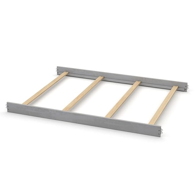 Full-Size Conversion Kit Bed Rails for Evolur Cribs - Solid Wood Crib Convertible Kit to Kids Bed - Transitional Style Rails & Easy-to-Install Child Essentials for Safety (Dove Grey)