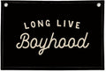 Long Live Boyhood Banner Boy Room Decor, Black Banner Flag Nursery Playroom Wall Decor for Bedroom Living Room Dorm Toddler Decorations Teen Boy Room Decor for kid banner Wall Hanging Linen Flag 30x20