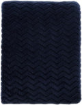 CREVENT 30''X40'' Soft Cozy Warm Baby Blankets for Boys Girls Solid Color - All Season Use - Newborn Essentials (Wave Dark Blue/Navy)