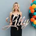 Large Custom Mirror Name Sign for Wall, Handmade Professsional 3D Laser Cut Custom Acrylic Name Sign Personalized for Bedroom, Man Cave Business Party Home Wedding Birthday Christmas Gift
