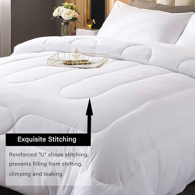 Feelyou Merry Christmas Comforter Set All Season Cute Snowman Bedding Set with 2 Pillow Cases Microfiber Kids Full Bedclothes Snowflake Bedroom Decor Duvet Quilt Breathable Soft