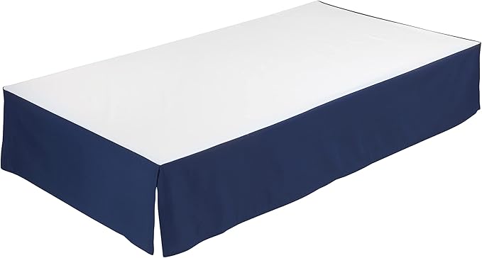 EVERYDAY KIDS 4 Pc Crib Bedding for Boys Nursery Set Includes Baby Bed Quilt, Fitted Sheet, Dust Ruffle and Diaper Stacker- Nursery Bedding Set - Baby Crib Bedding Set in Navy