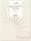Organic Cotton Crib Mattress Protector (Water-Resistant) - Breathable Fitted Liner Pad, GOTS-Certified, Hypoallergenic, Made in USA - Cradle 36"x18" - Pack of 1
