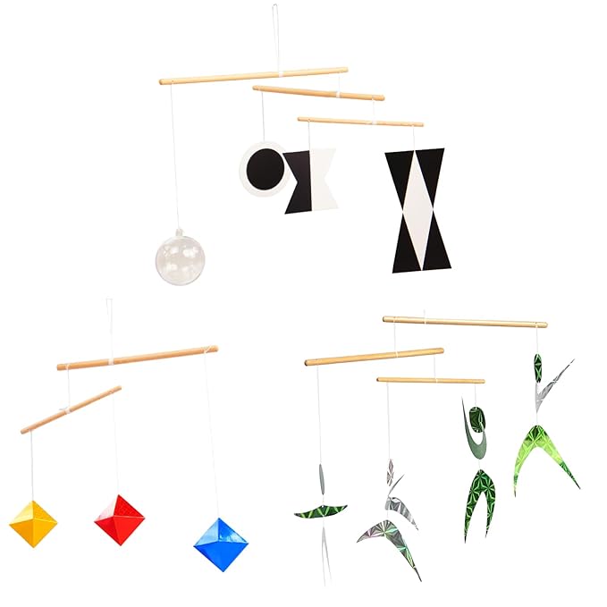 Montessori Mobile Set B - Munari (with Plastic Ball) & Octahedron & Green Dancers