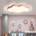 LED Modern Cloud Shape Recessed Ceiling Light, 23 Inch, 3000K-6000K Dimmable, 36W Pink Flush Mount for Living Room, Bedroom