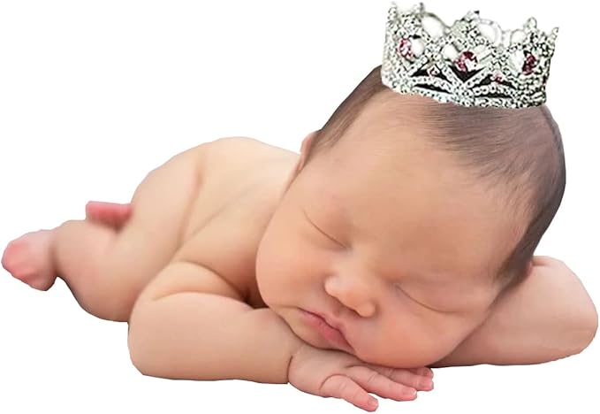Infant Baby Girl Boy Crown Photo Shoots Headband for Newborn Crystal Princess Party Headwear Photography Props